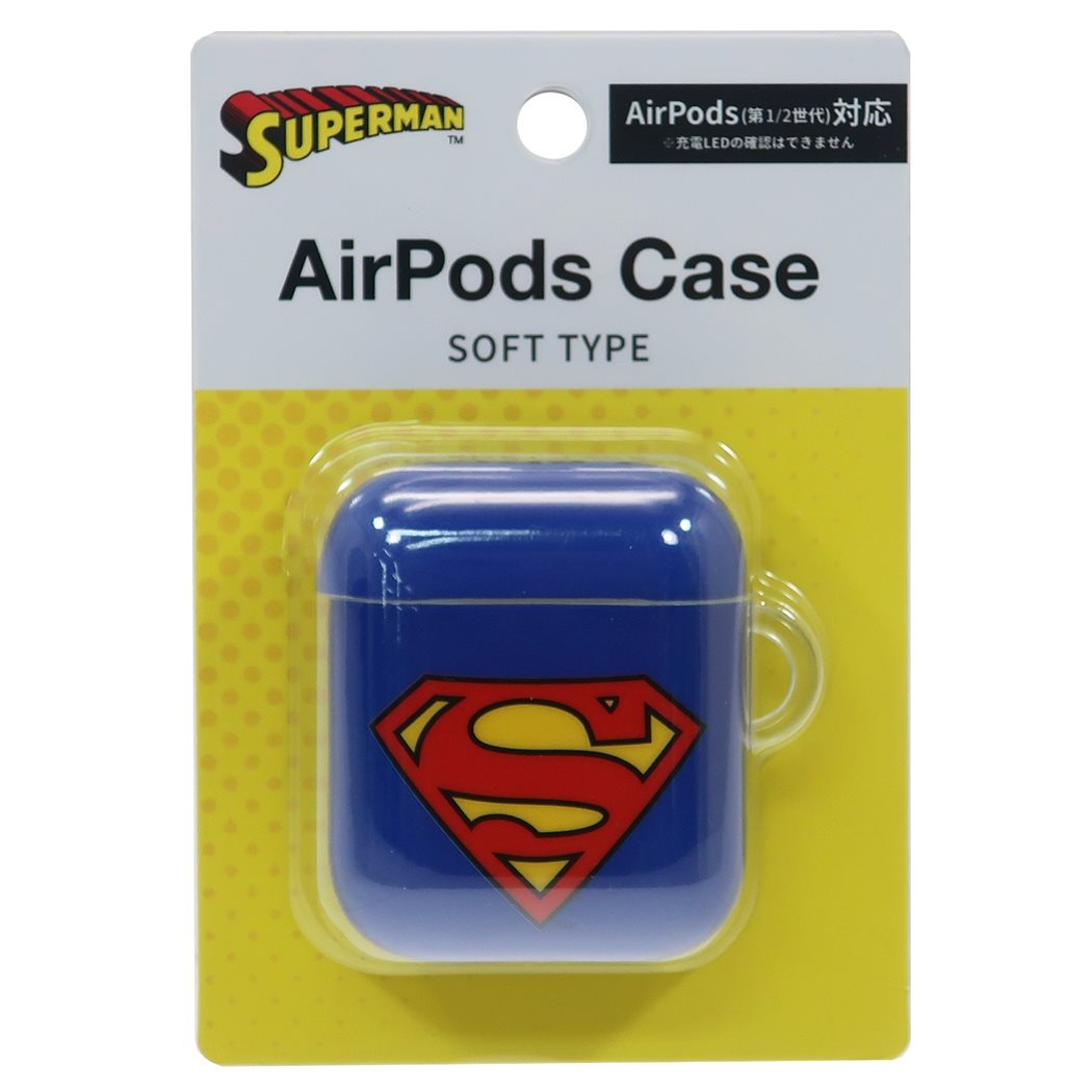 AirPodsソフトケース スーパーマン エアーポッズケース DCコミック SUPERMAN マーク イヤホンケース プレゼント