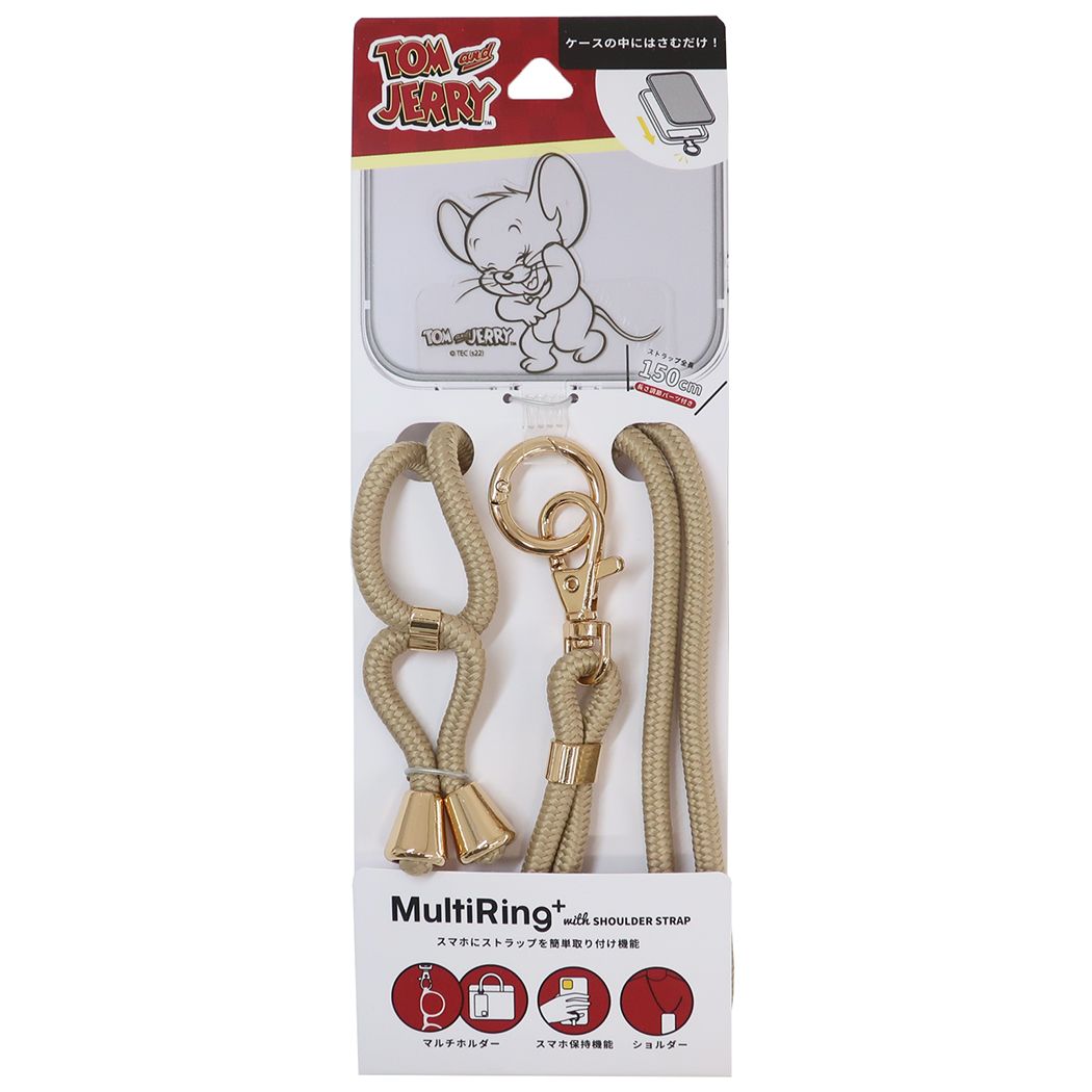 トムとジェリー マルチリングプラスストラップセット ワーナーブラザース スマホアクセ キャラクター JERRY プレゼント 男の子 女