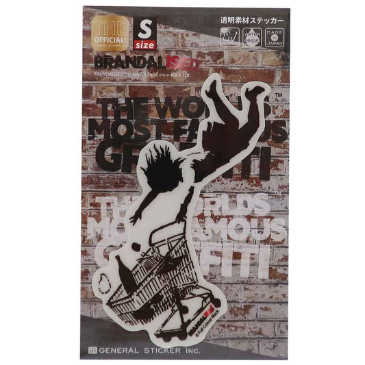 バンクシー ダイカット クリア ステッカー オフィシャル グッズ ビッグ シール Shop Till You Drop Banksy プレゼ