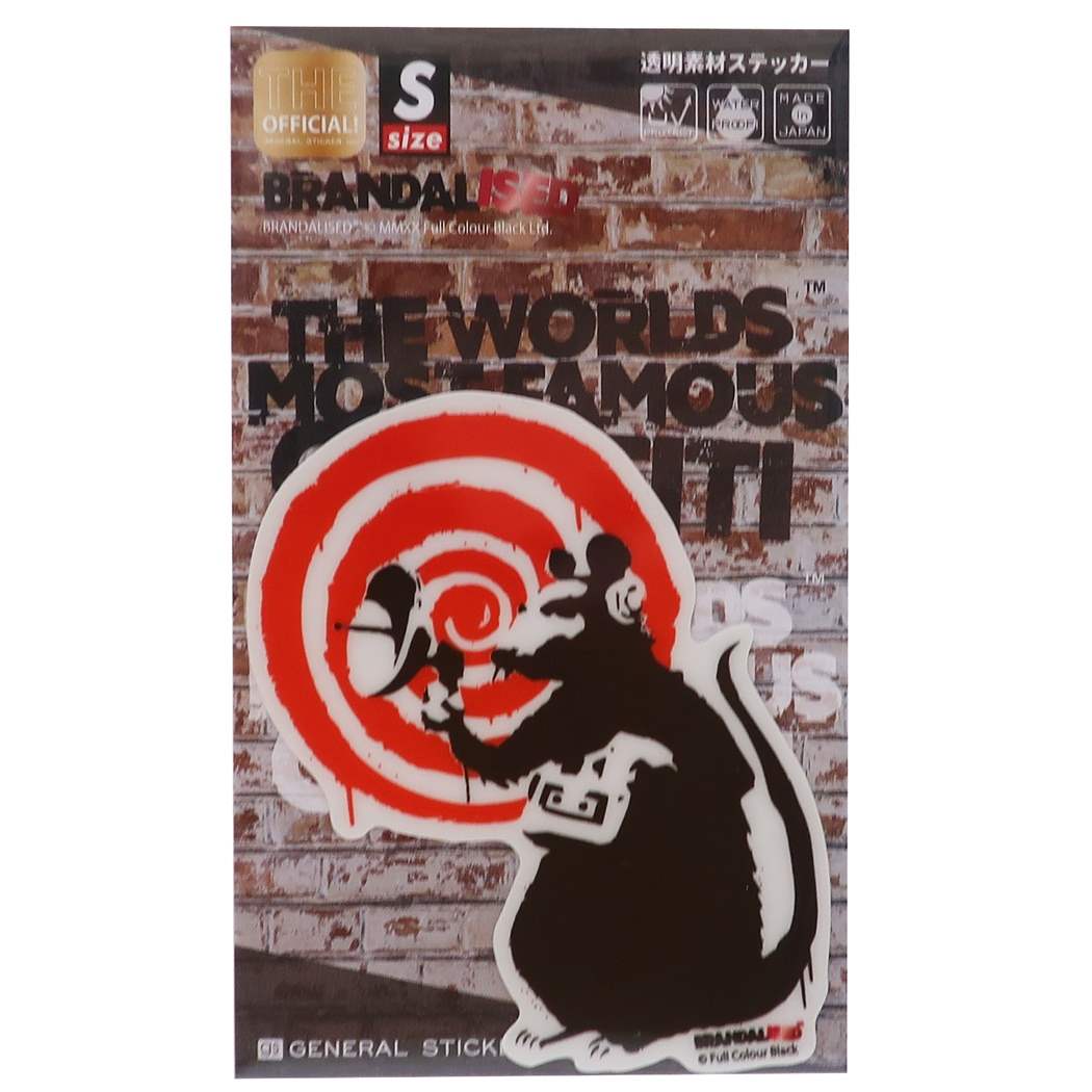 ダイカット クリア ステッカー バンクシー ビッグ シール Radar Rat Banksy ゼネラルステッカー プレゼント 男の子