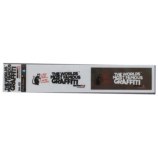 バンクシー グッズ ビッグ シール ミシン目カット 2pcs ステッカー Out of Bed Rat Banksy オフィシャル プレゼン