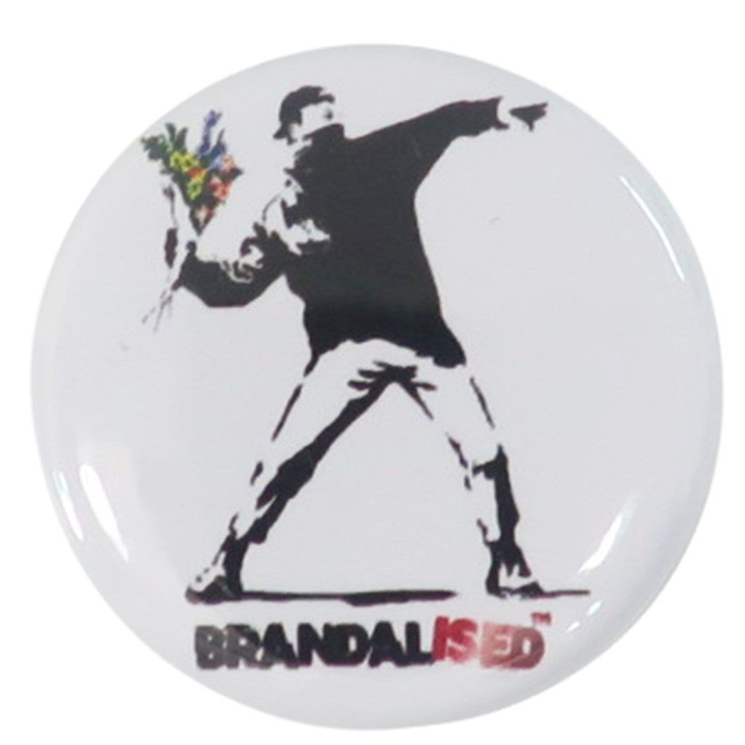 バンクシー 缶バッジ 22mm 豆 缶バッジ Flower Bomber Banksy ゼネラルステッカー カンバッジ コレクション雑貨 プ