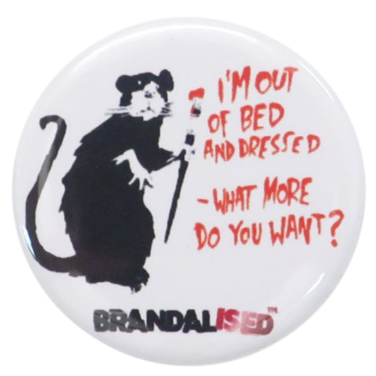 バンクシー 缶バッジ 22mm 豆 缶バッジ Out of Bed Rat Banksy ゼネラルステッカー カンバッジ コレクション雑貨