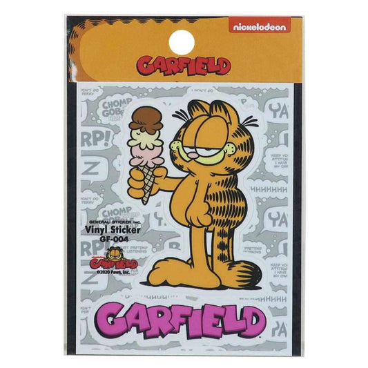 ガーフィールド ステッカー ハーフカット ステッカー アイスクリーム EXPRESSION GARFIELD ゼネラルステッカー DECOシール かわ