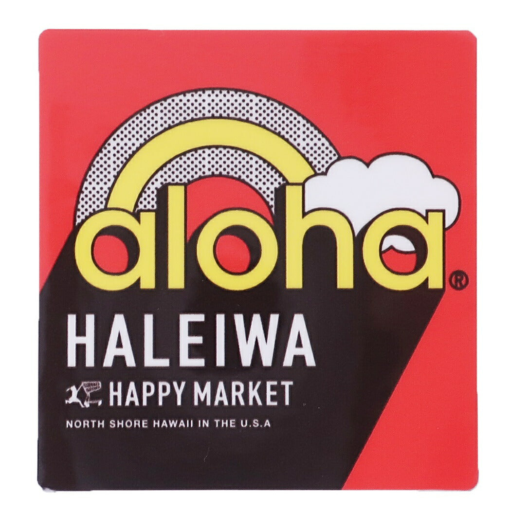 防水 ステッカー HALEIWA HAPPY MARKET ダイカット シール HHM-051 ハレイワ ゼネラルステッカー おしゃれ 耐光 耐水セ