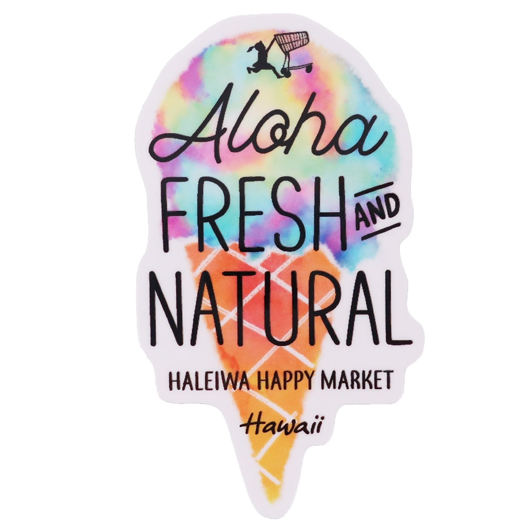 防水 ステッカー グッズ HALEIWA HAPPY MARKET ダイカット シール HHM-072 ハレイワ コレクション プレゼント