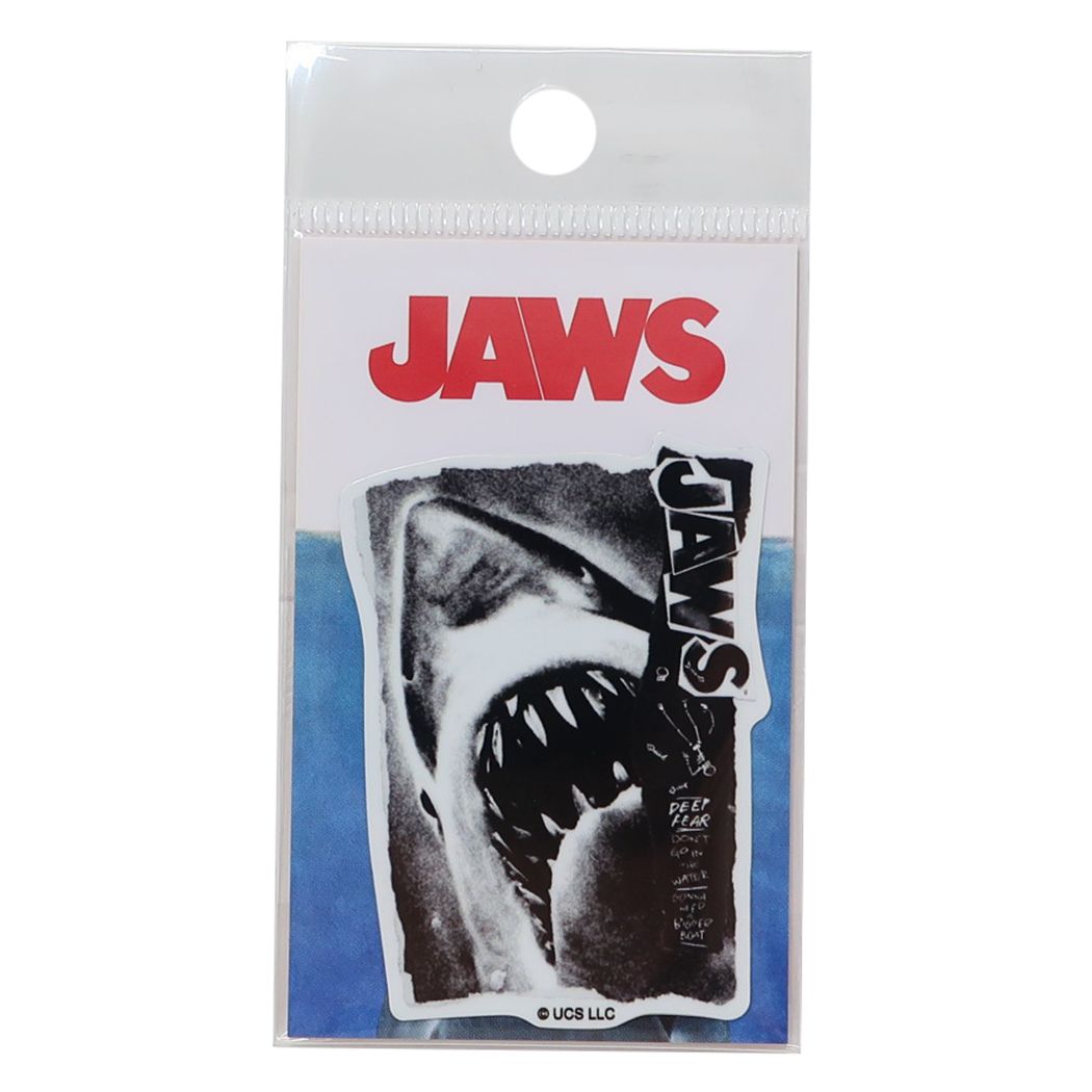 ジョーズ 映画キャラクター ビニールシール ダイカットミニステッカー JAWS モノクロ写真