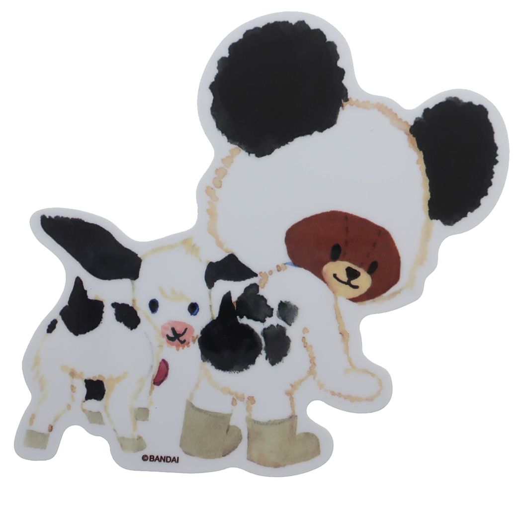 くまのがっこう グッズ ステッカー 防水 絵本キャラクター ダイカット ビニール ステッカー ジャッキー＆ミルク プレゼント 男の子