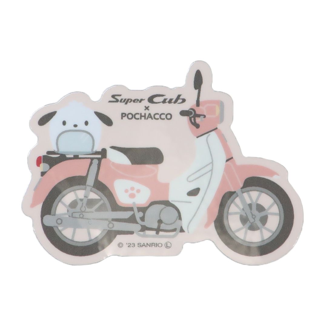 はぴだんぶい サンリオ キャラクター ビニールシール SuperCub×HAPIDANBUI ダイカットステッカー ポチャッコ