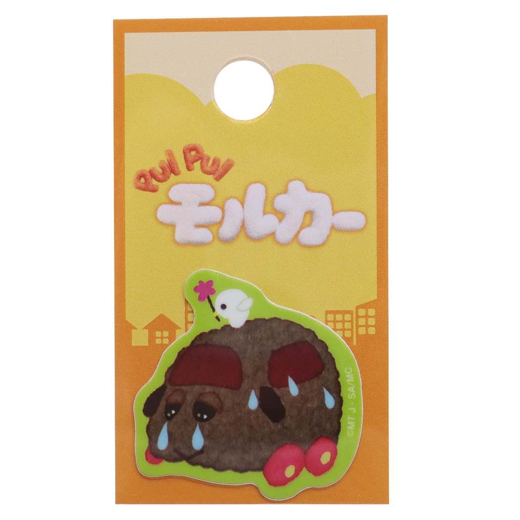 PUI PUI モルカー ミニシール ダイカット イラスト ステッカー テディなみだ ゼネラルステッカー 耐水耐光 プレゼント 男の子