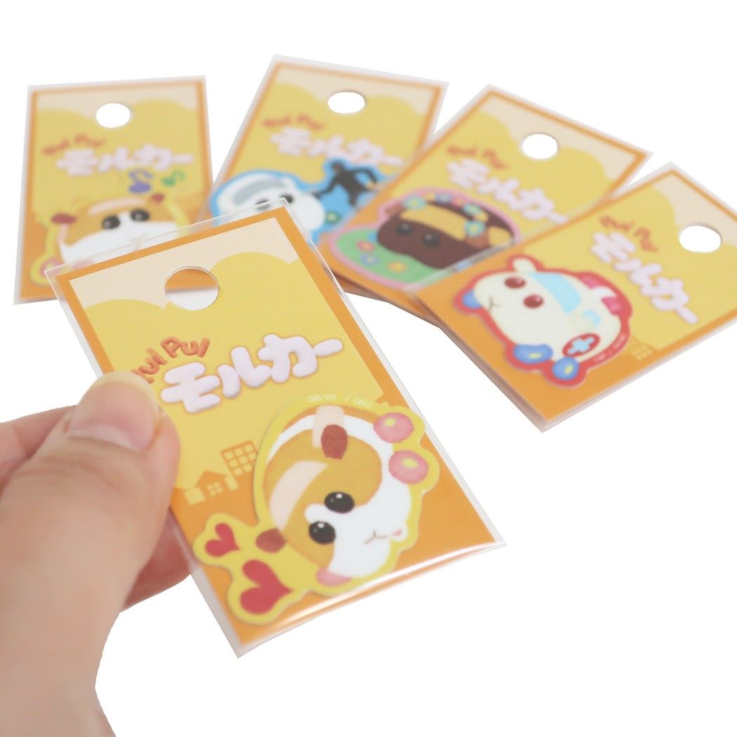 ミニシール PUI PUI モルカー ダイカット イラスト ステッカー 救急モルカー 赤 プイプイモルカー ゼネラルステッカー 耐水耐光 プ
