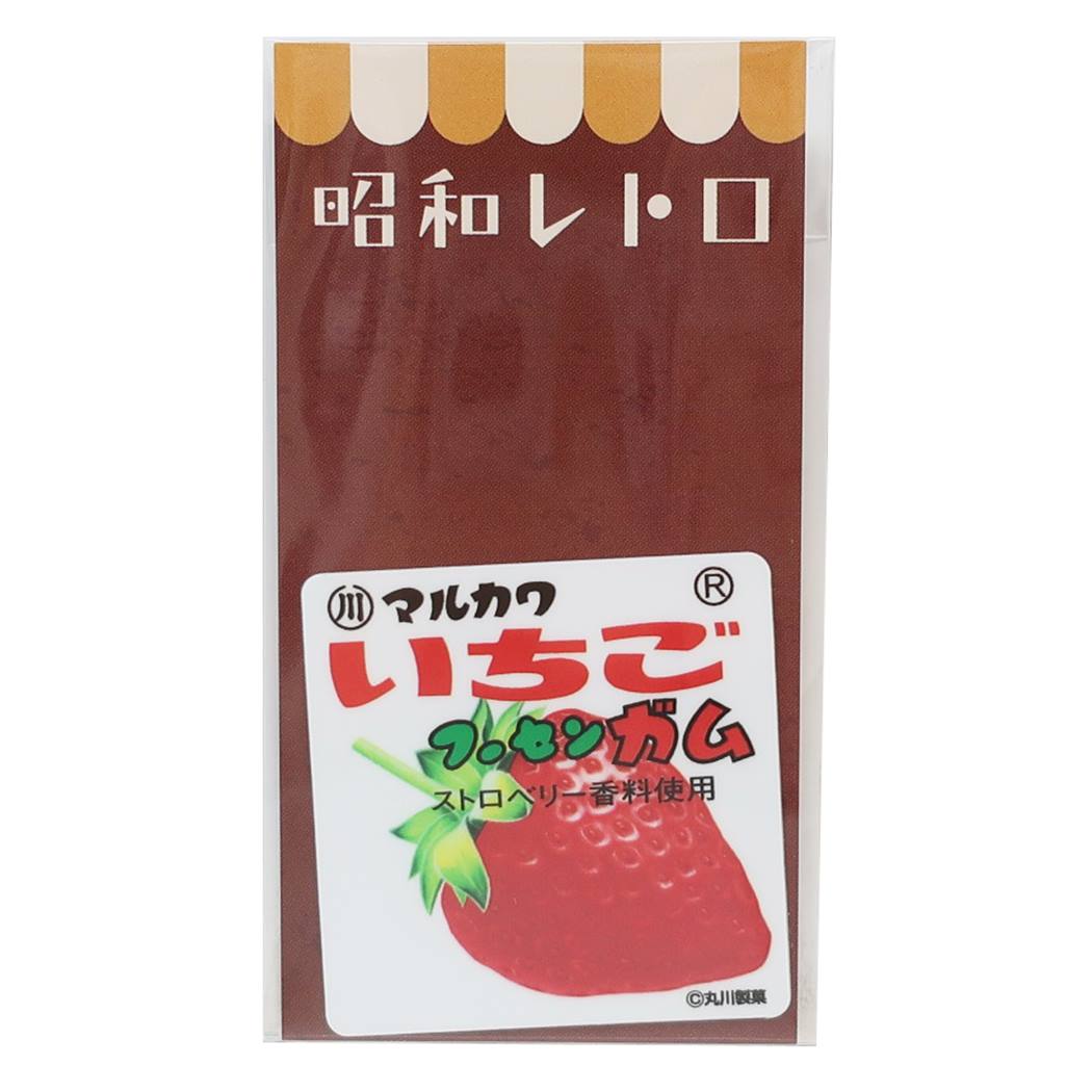 ミニシール 昭和レトロ駄菓子 ダイカットビニールステッカー いちごフーセンガム デコステッカー プレゼント 男の子 女の子 ギフト