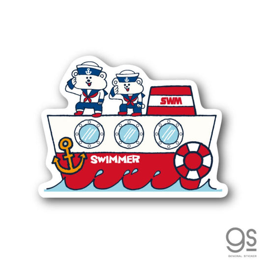 ダイカットシール スイマー ダイカットビニールステッカー SWIMMER 08 デコステッカー 耐水耐光