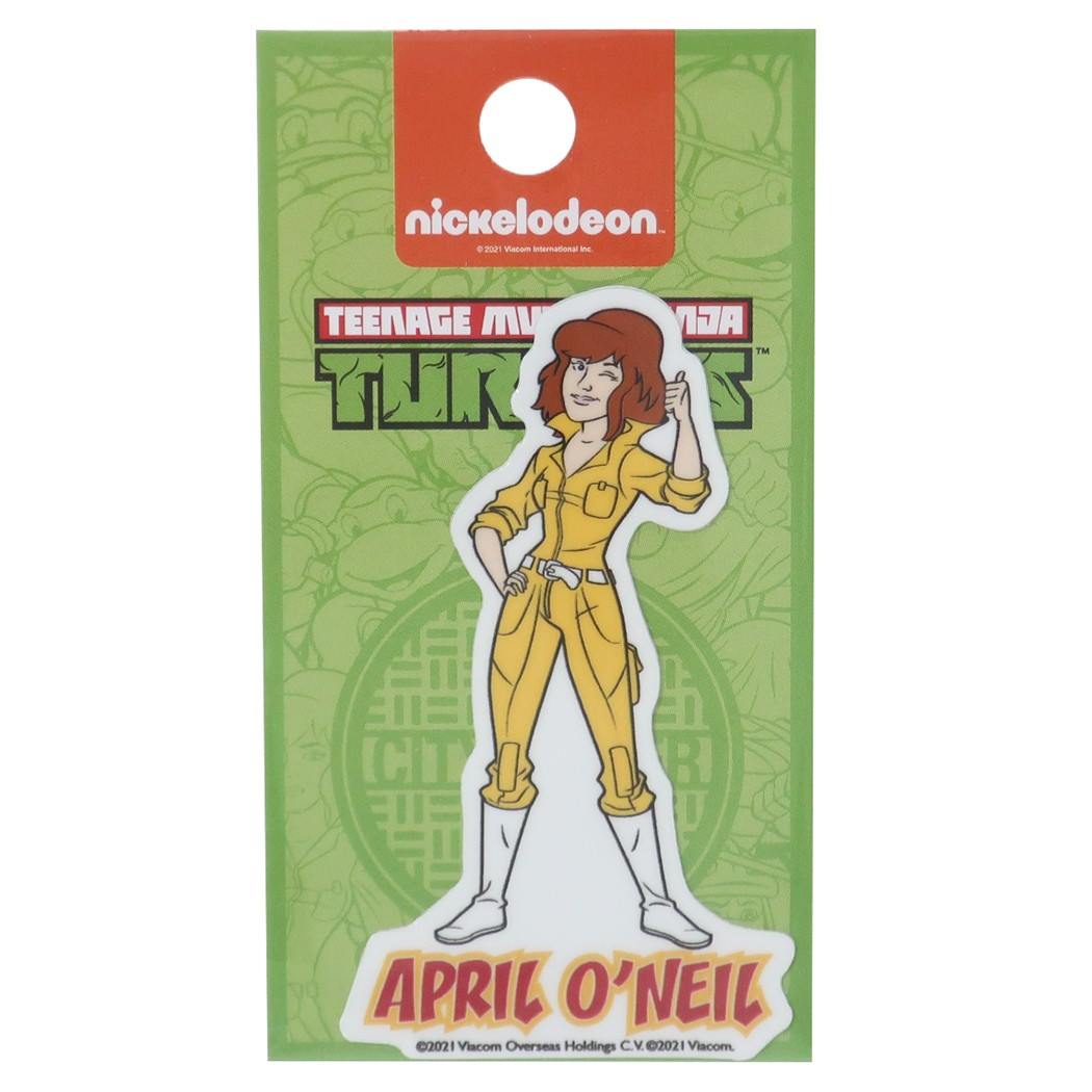 ニンジャタートルズ 防水 ダイカット ミニ ステッカー ダイカット シール APRIL O’NEIL ゼネラルステッカー 耐光 耐水 プレゼ