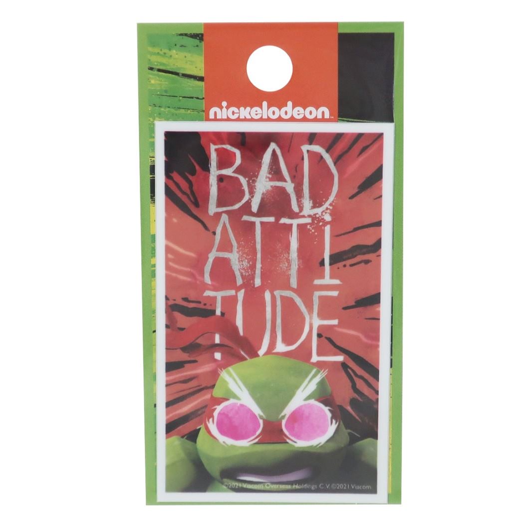 ニンジャタートルズ キャラクター CG スクエア ステッカー 防水 シール BAD ATTITUDE グッズ プレゼント 男
