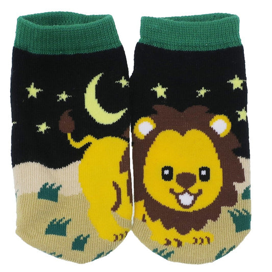ライオン 13～ 動物園 子供用靴下 アンクルソックス グッズ HNA アニマルフレンズ キッズぴったんこソックス プレゼント 男の子