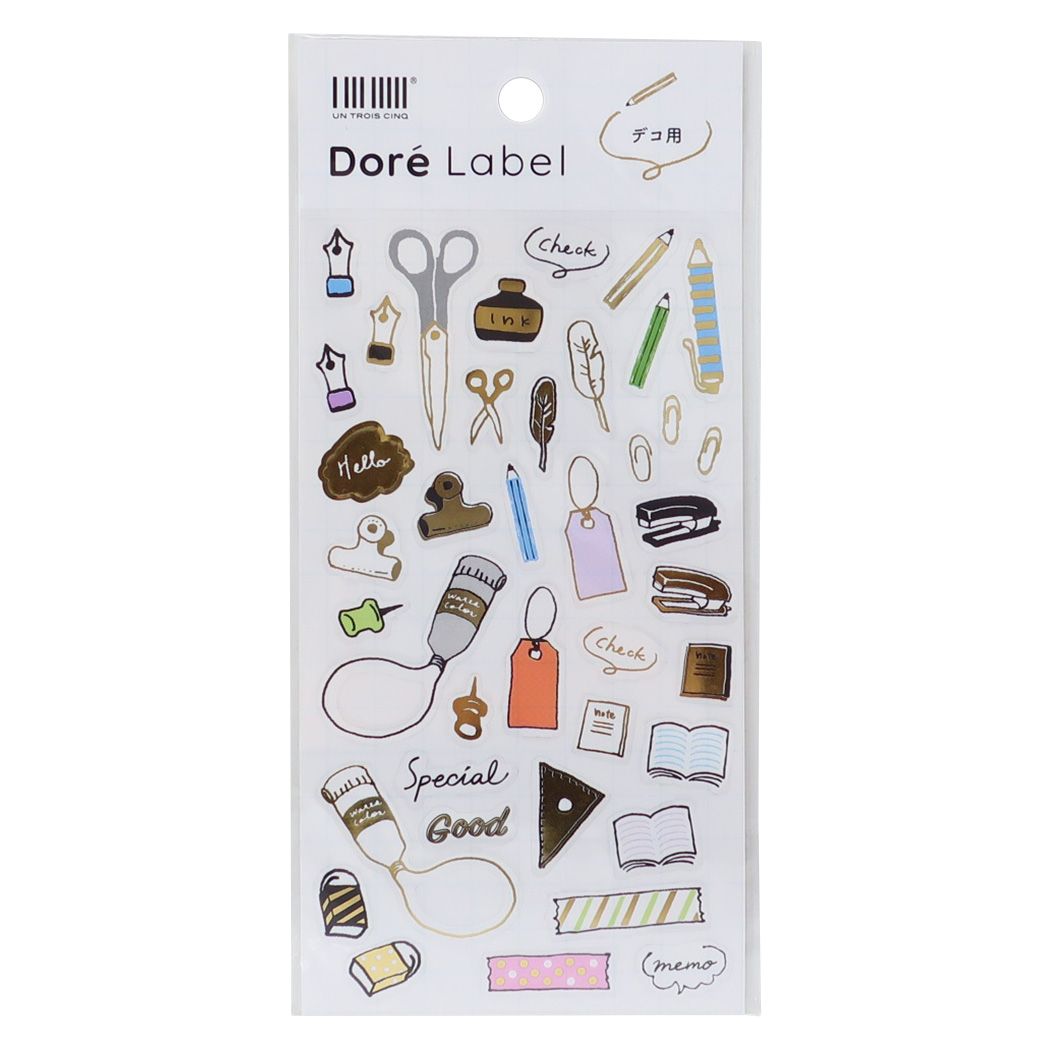 シールシート Dore Label 箔モチーフ ステーショナリー デコレーション デコシール