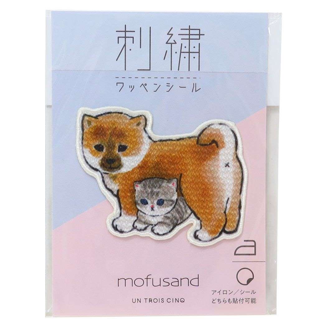 モフサンド 刺繍ワッペンシール mofusand ワッペン キャラクター ねこ＆シバ