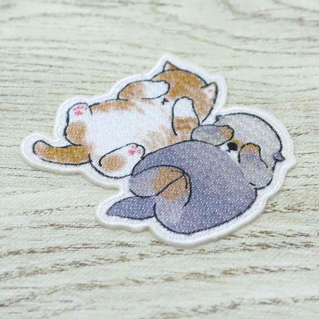 モフサンド 刺繍ワッペンシール mofusand ワッペン キャラクター ねこ＆ラッコ