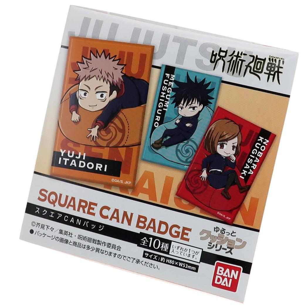 呪術廻戦 アニメキャラクター 缶バッジ トレーディング スクエア カンバッジ 少年ジャンプ プレゼント 男の子 女の子 ギフ