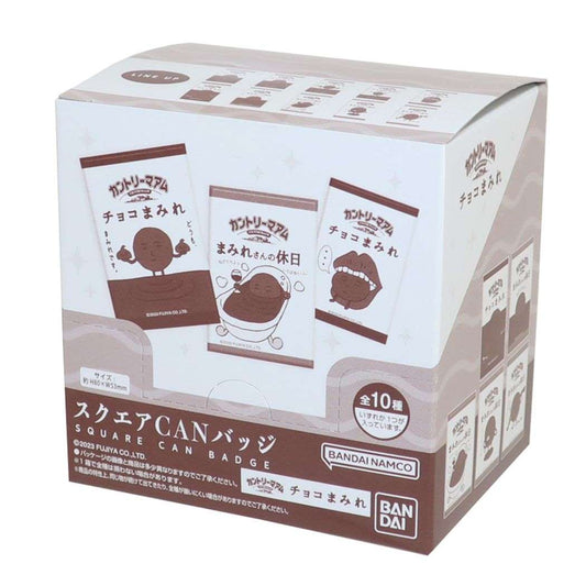 缶バッジ カントリーマアム スクエアCANバッジ 全10種 10個入セット お菓子パッケージ チョコまみれ コレクション雑貨 まとめ買い