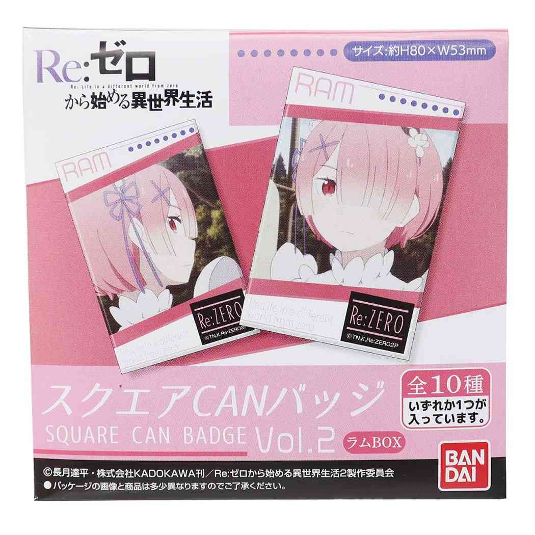 Re:ゼロから始める異世界生活 缶バッジ ラムBOX 全10種 トレーディング スクエア CANバッジ ハセプロ コレクション雑貨