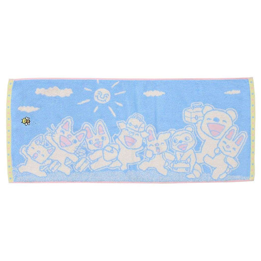 ノンタン グッズ フェイスタオル 絵本キャラクター ジャガードロングタオル ラララ