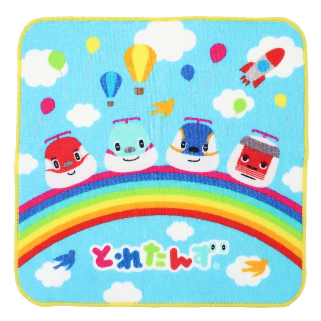 とれたんず インクジェットプリント ハンカチタオル ミニ タオル レインボー キャラクター プレゼント 男の子 女の子 ギフト