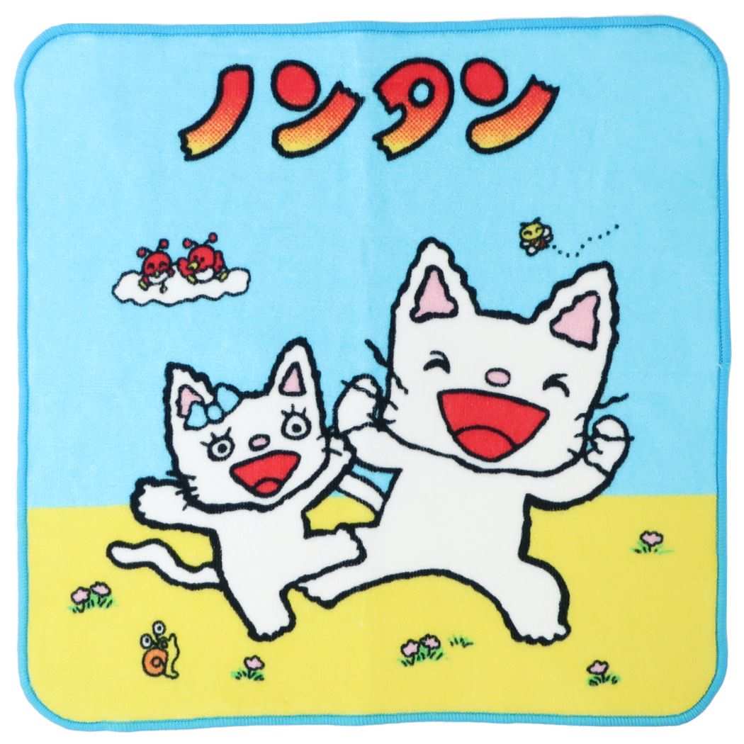 ノンタン 絵本キャラクター ミニタオル インクジェットプリントハンカチタオル たいそうだいすき プレゼント 男の子 女の子 ギフト