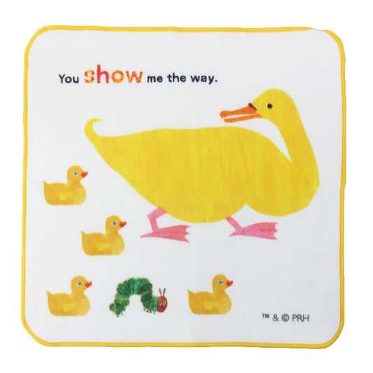 はらぺこあおむし 絵本キャラクター ミニタオル インクジェットプリントハンカチタオル アイラブ アヒル エリックカール プレゼント 男