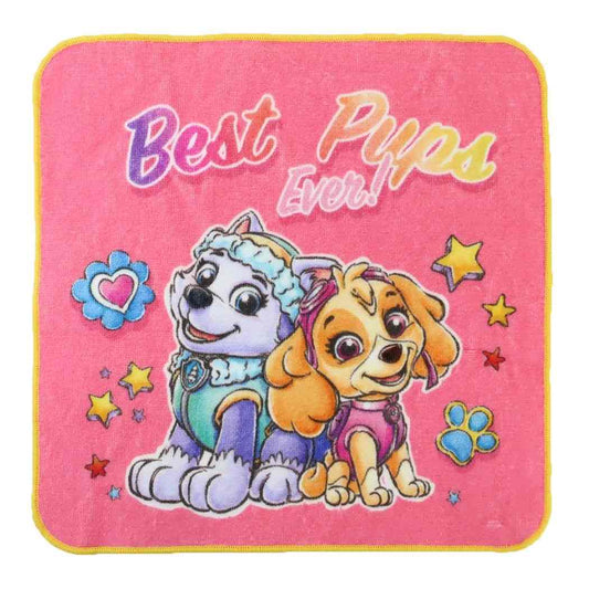 パウパトロール アニメキャラクター ミニタオル インクジェットプリントハンカチタオル ピンクツイン