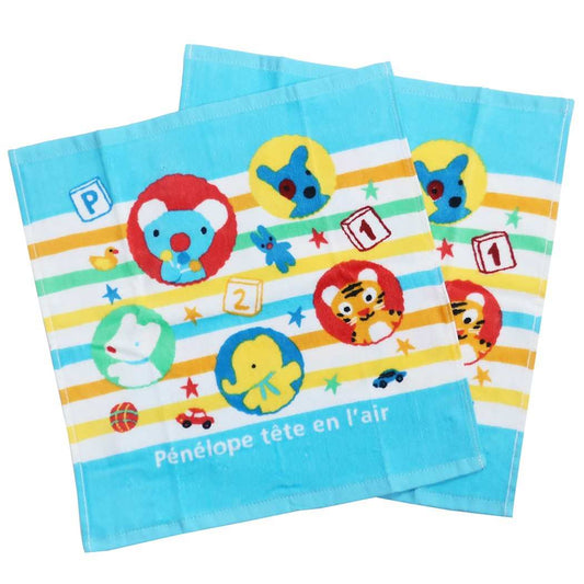 ハンドタオル ペネロペ プリント ウォッシュタオル 2枚セット しましま 林タオル 生活雑貨 プレゼント 男の子 女の子 ギフト