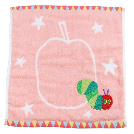 ハンドタオル はらぺこあおむし ジャガード ウォッシュタオル エリックカール ハロー ピンク プレゼント 男の子 女の子 ギフト