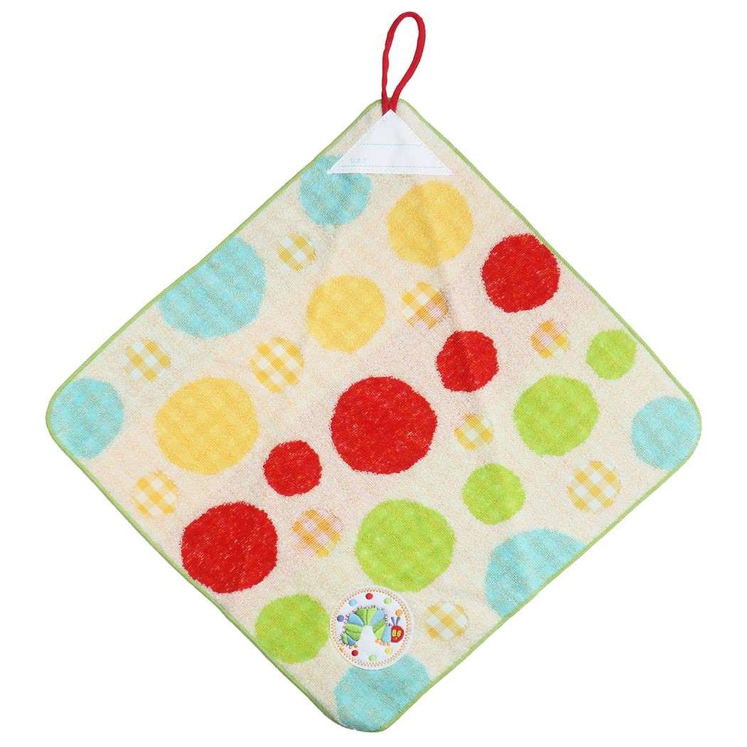 はらぺこあおむし キャラクター ループタオル ループ付き 幼稚園 ハンドタオル レインボードット エリックカール プレゼント 男の子