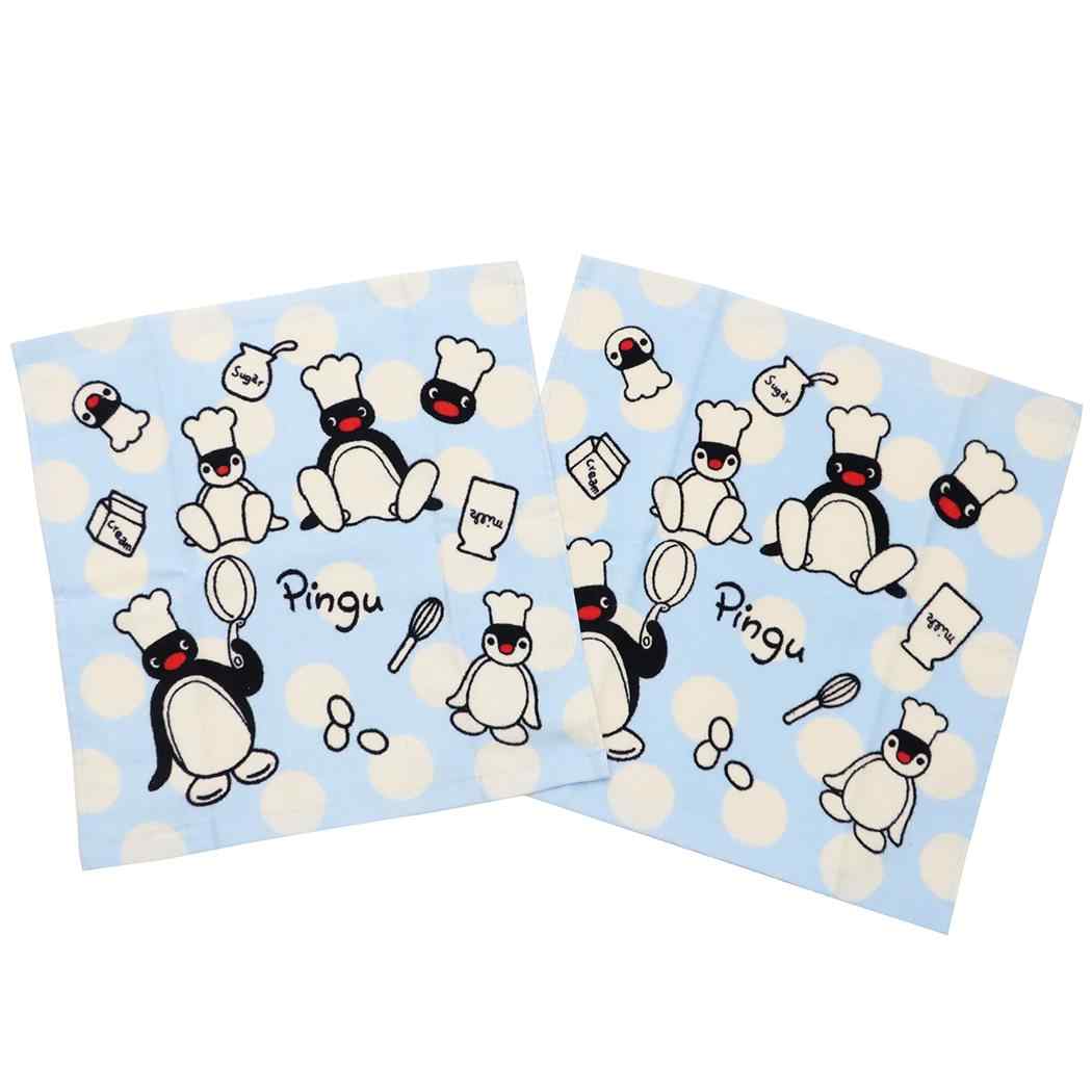 ピングー ハンドタオル プリント ウォッシュタオル 2枚セット ハッピーキッチン Pingu 林タオル プレゼント 男の子 女の子 ギ