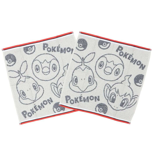 ポケットモンスター ジャガードウォッシュタオル2枚セット ポケモン ハンドタオル キャラクター L4786 ヒコザル ナエトル ポッチャマ