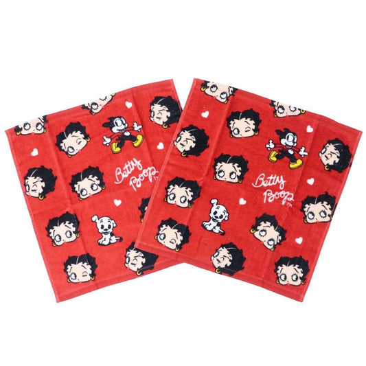 ベティブープ BETTY BOOP キャラクター ハンドタオル プリントウォッシュタオル2枚セット パンクベティー プレゼント 男の子