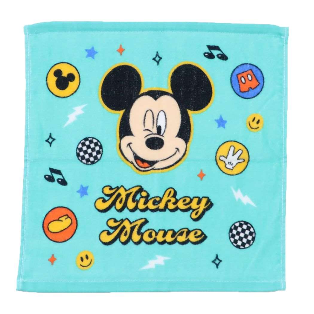ミッキーマウス プリントウォッシュタオル ハンドタオル グルービー ディズニー キャラクター