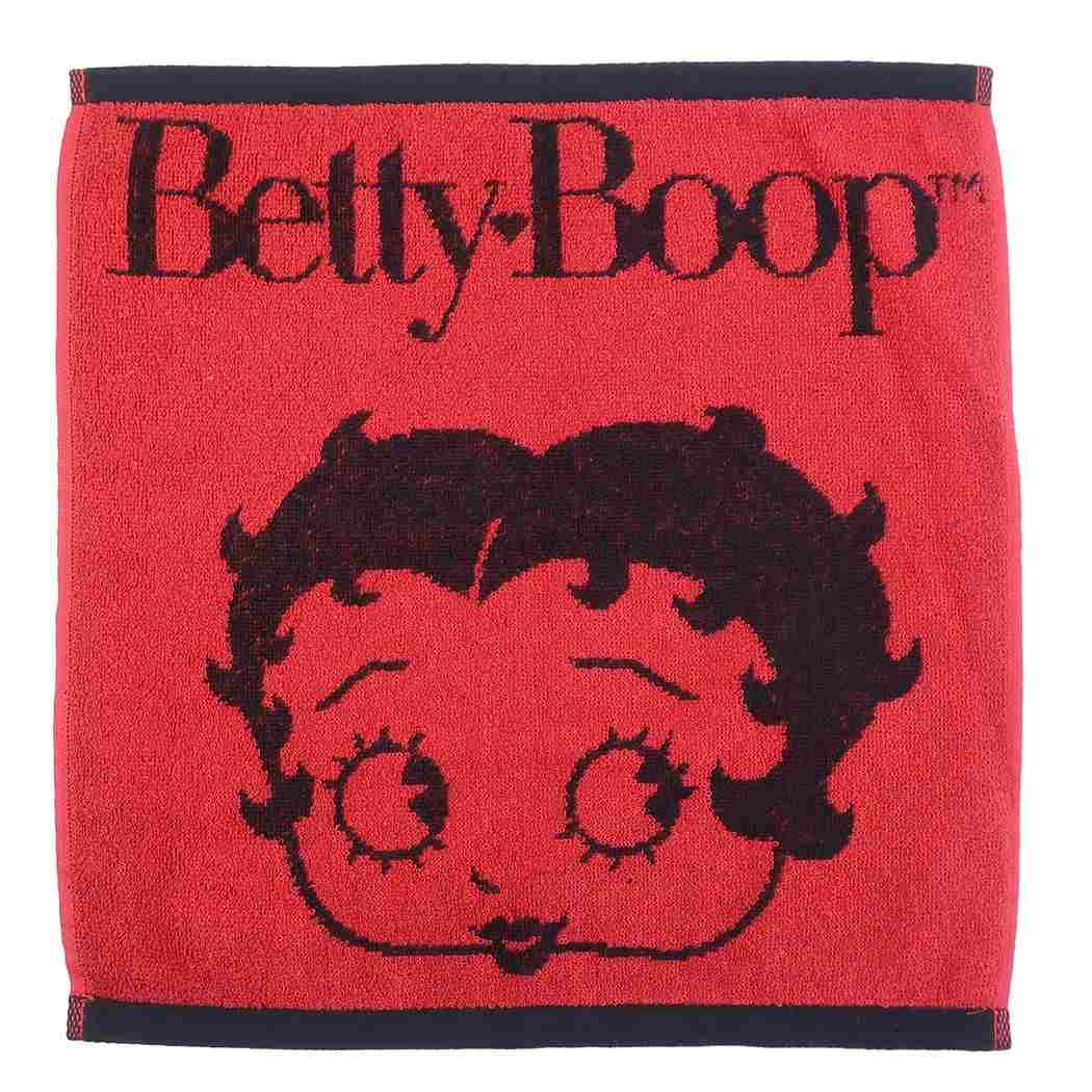 ベティブープ ジャガード ウォッシュタオル ハンドタオル レッドフェイス Betty キャラクター グッズ プレゼント 男の子 女の子