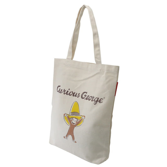 トートバッグ おさるのジョージ 縦型 帆布 トート A黄色い帽子 手提げかばん プレゼント 男の子 女の子 ギフト