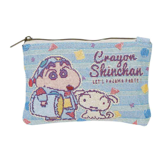 クレヨンしんちゃん グッズ コスメポーチ アニメキャラクター ゴブラン織りフラットポーチ