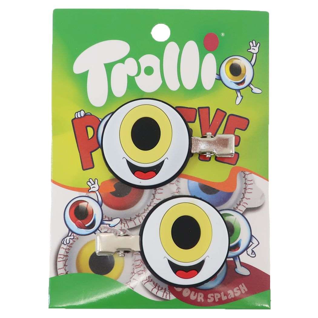 ヘアアクセ Trolli トローリ 前髪クリップ2個セット ポップアイ お菓子パッケージ アイプランニング