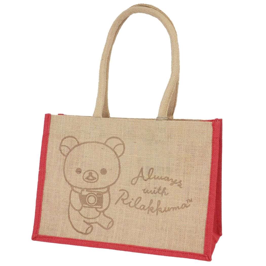 リラックマ グッズ トートバッグ サンエックス キャラクター ジュートマイバッグ M