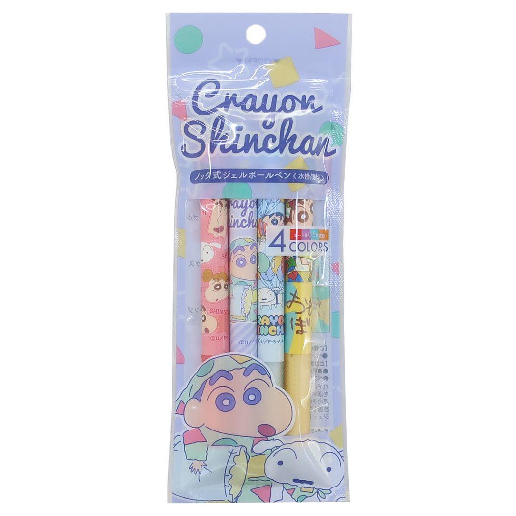 クレヨンしんちゃん ゲルペン4本パック カラーペン パジャマ