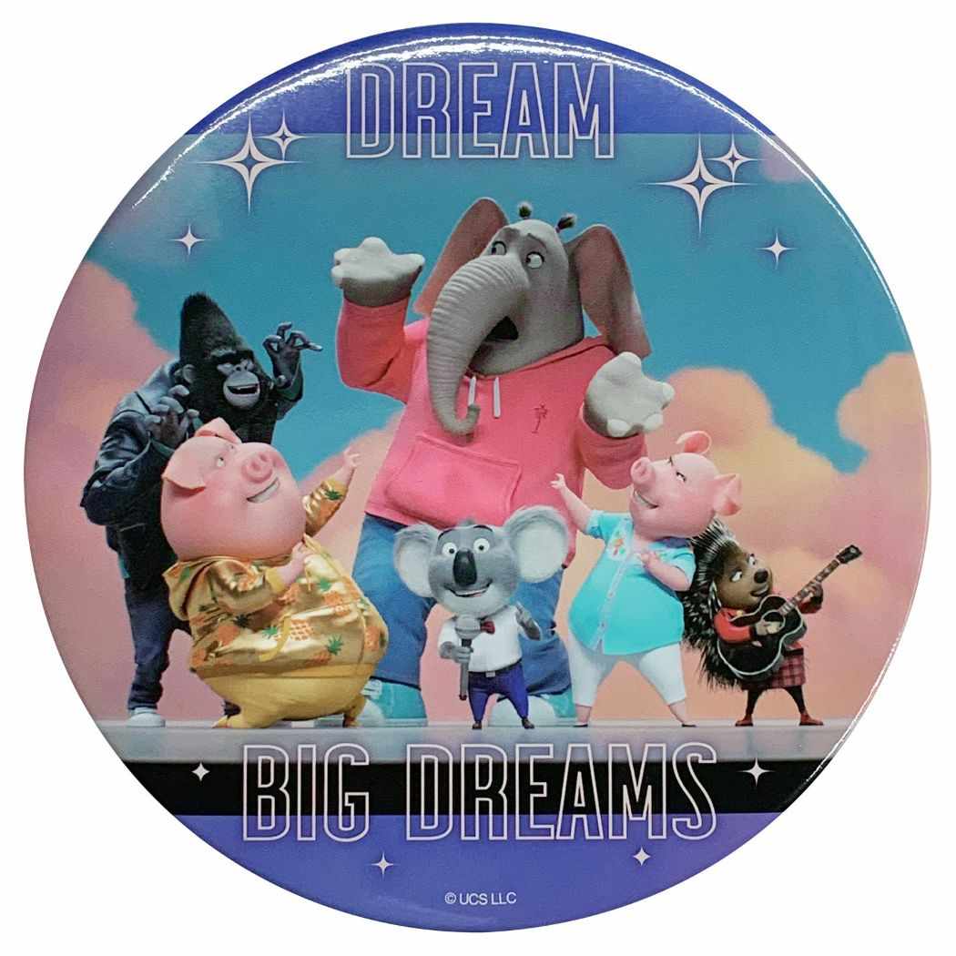 SING シング ネクストステージ 映画 キャラクター 缶バッジ BIGカンバッジ スタンド付き プレゼント 男の子 女の子 ギフト