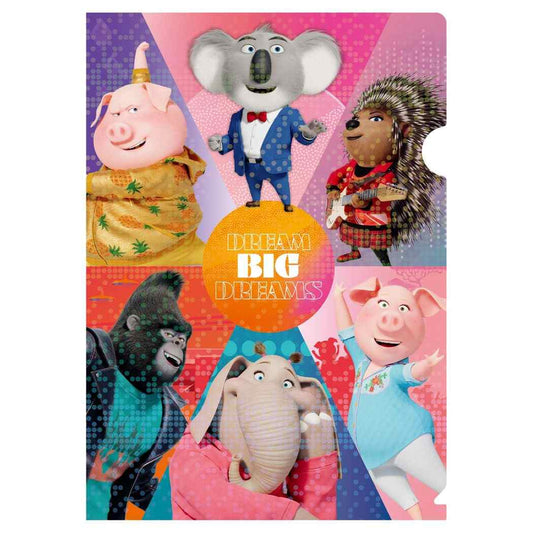 SING シング ネクストステージ グッズ クリアフォルダー 映画 キャラクター A4シングルホログラムクリアファイル プレゼント 男