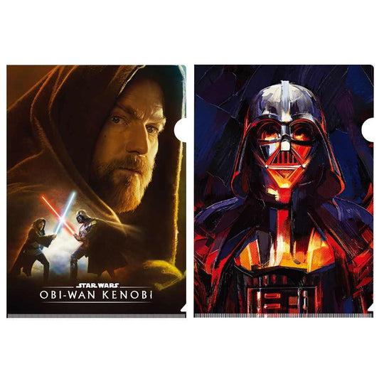 スターウォーズ オビワンケノービ グッズ クリアフォルダー STAR WARS キャラクター A4シングルクリアファイル2枚セット プレゼン