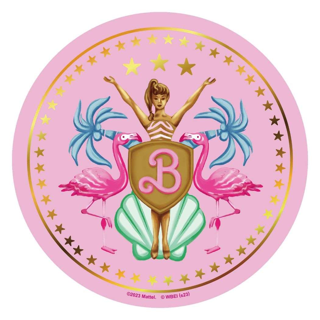 バービー Barbie キャラクター ビッグシール 箔押しステッカー