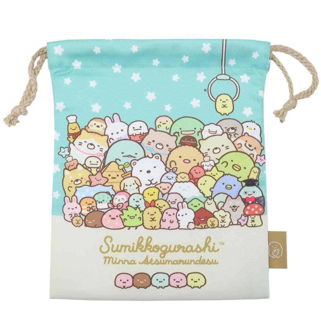 すみっコぐらし グッズ 巾着袋 キャラクター きんちゃくポーチ