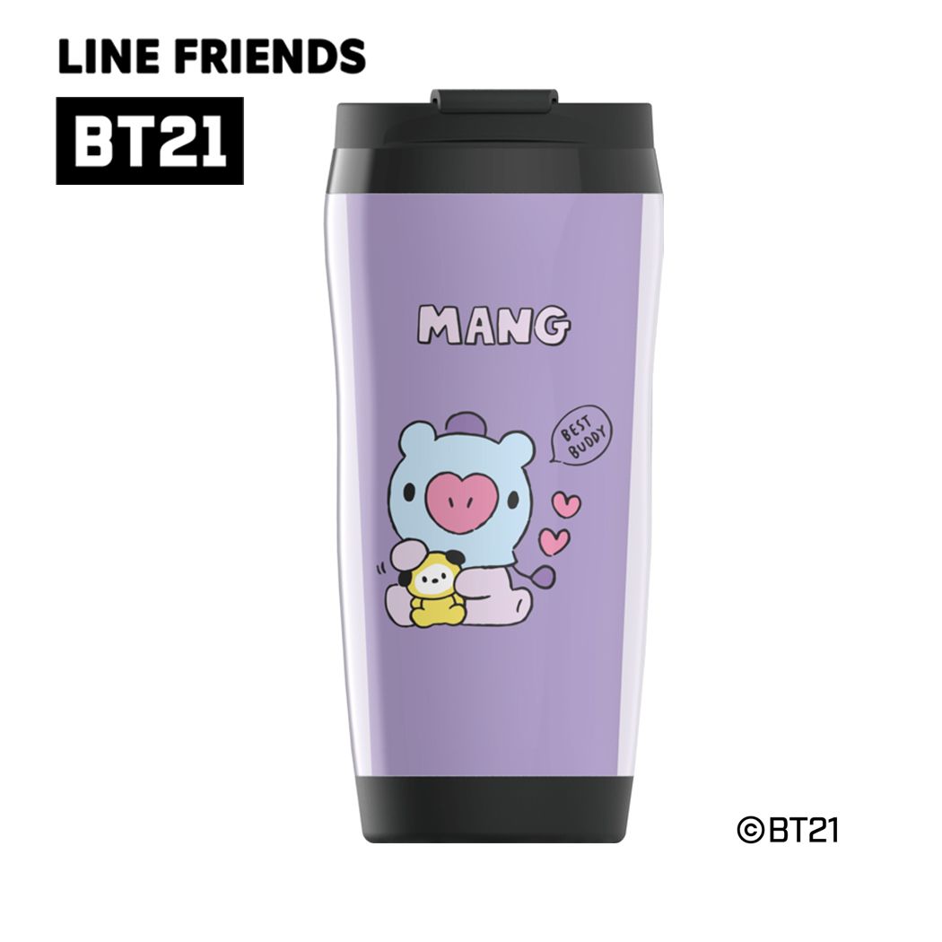 BT21 商品 フタ付きカップ LINE FRIENDS キャラクター プラスチックタンブラー プレゼント 男の子 女の子 ギフト